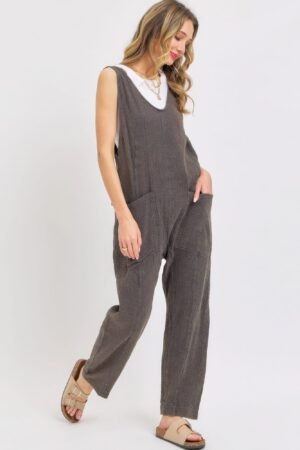 Mineral Washed Summer Jumpsuit Mineral Washed Summer Jumpsuit