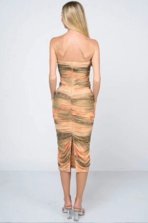 Tie dey printed mesh mini dress Tie dey printed mesh mini dress