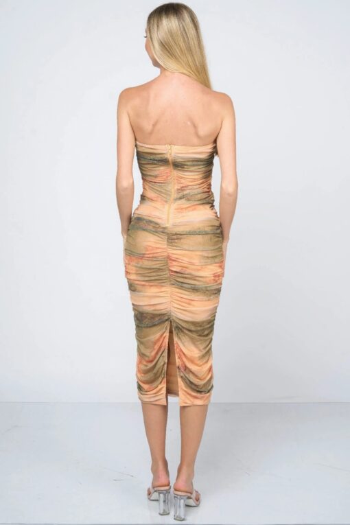 Tie dey printed mesh mini dress - Image 4