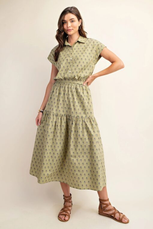 Printed tired midi skirt - Image 2