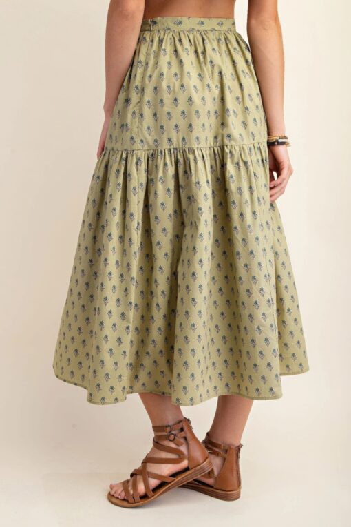 Printed tired midi skirt - Image 5