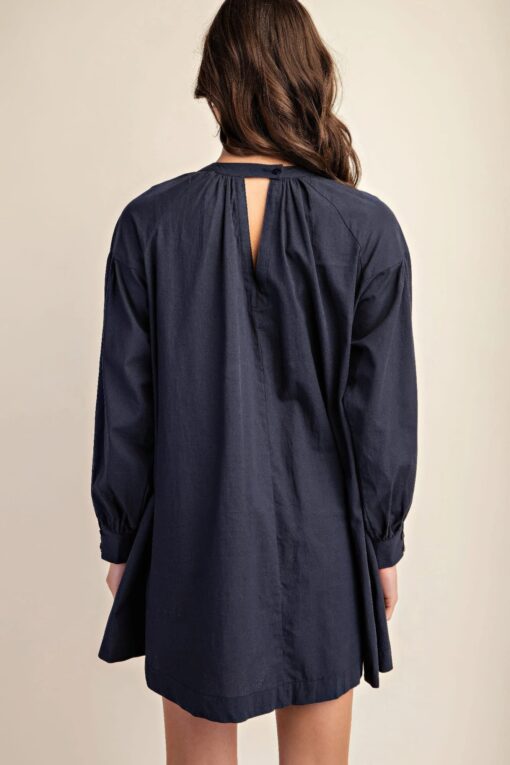 Long sleeve mini dress with lace detail - Image 12