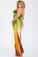 Plus print off shoulder jumpsuit - Image 3