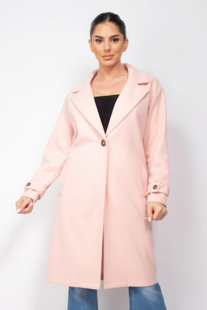 Collar pocketed coat - image 6