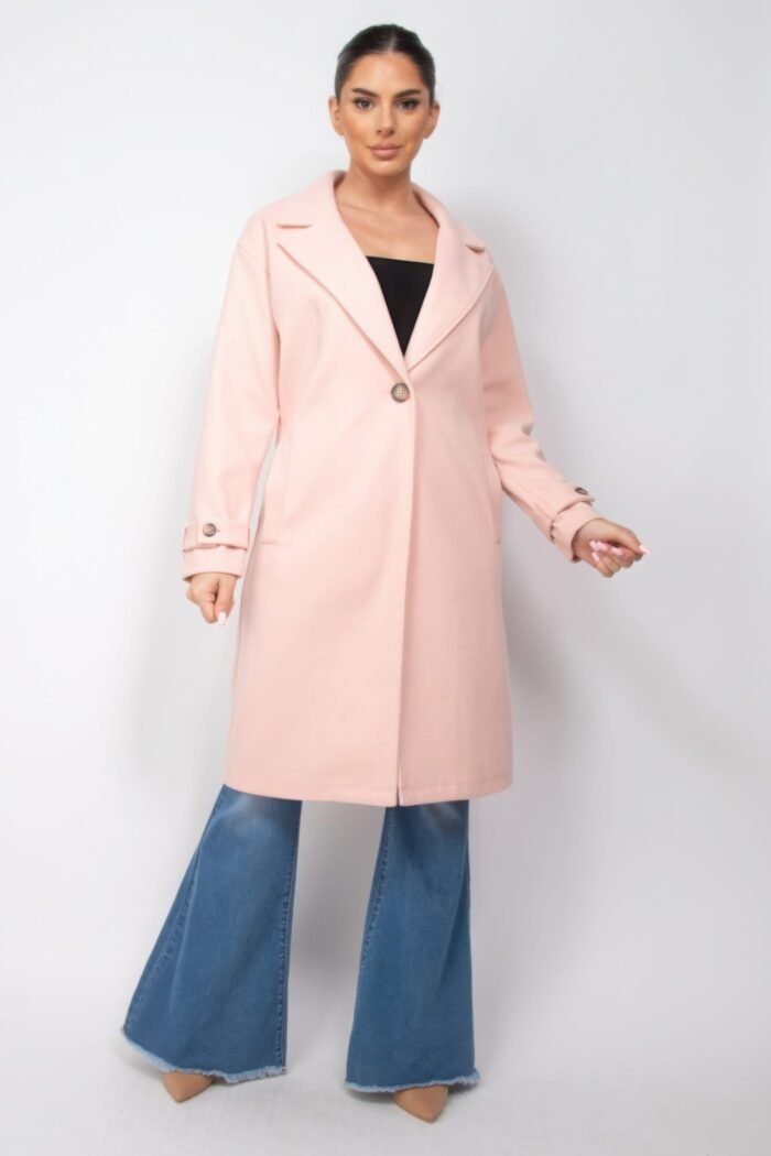 Collar pocketed coat - image 7