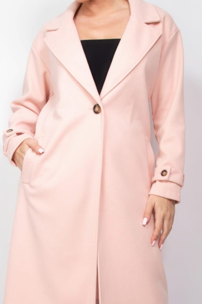 Collar pocketed coat - image 8