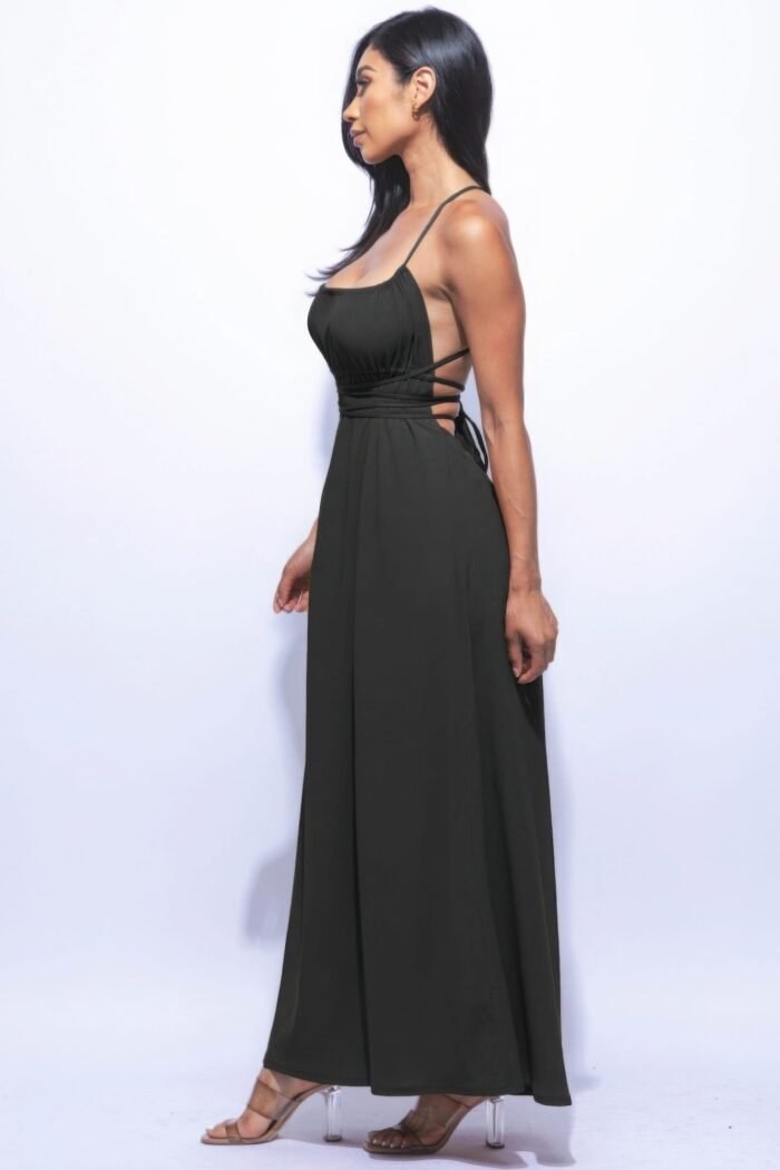 Side slit maxi dress