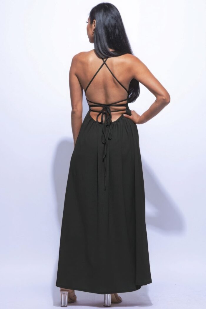 Side slit maxi dress
