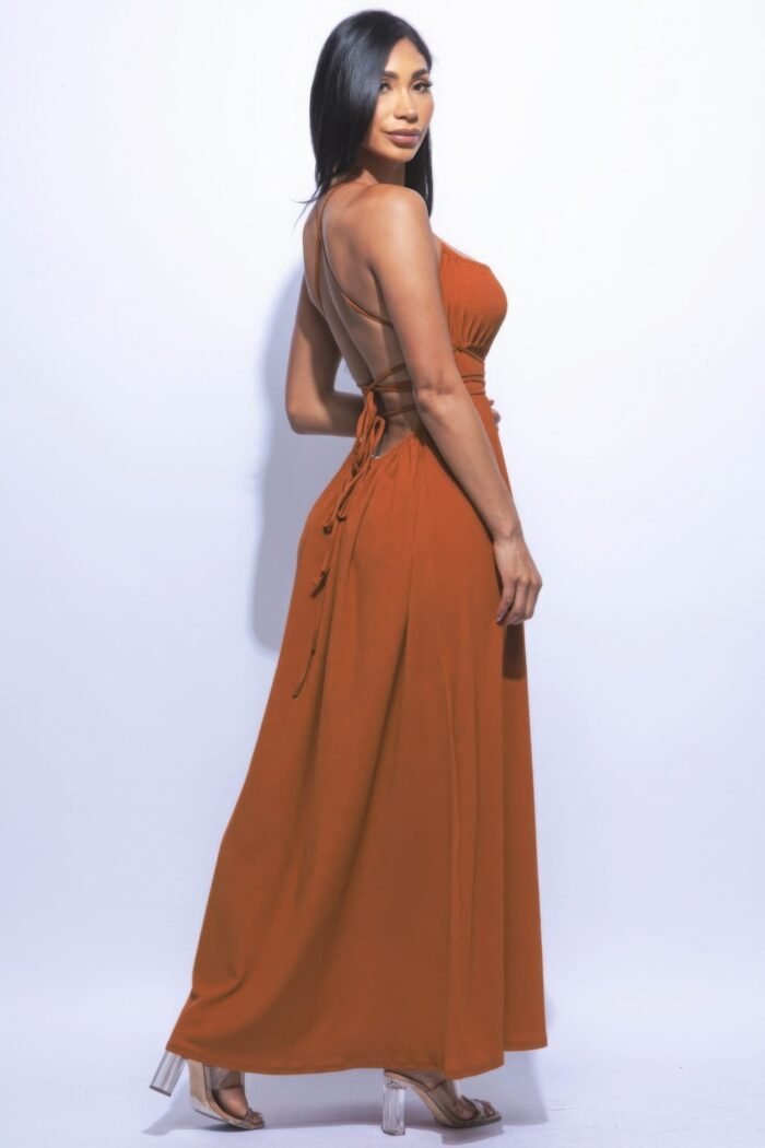 Side slit maxi dress
