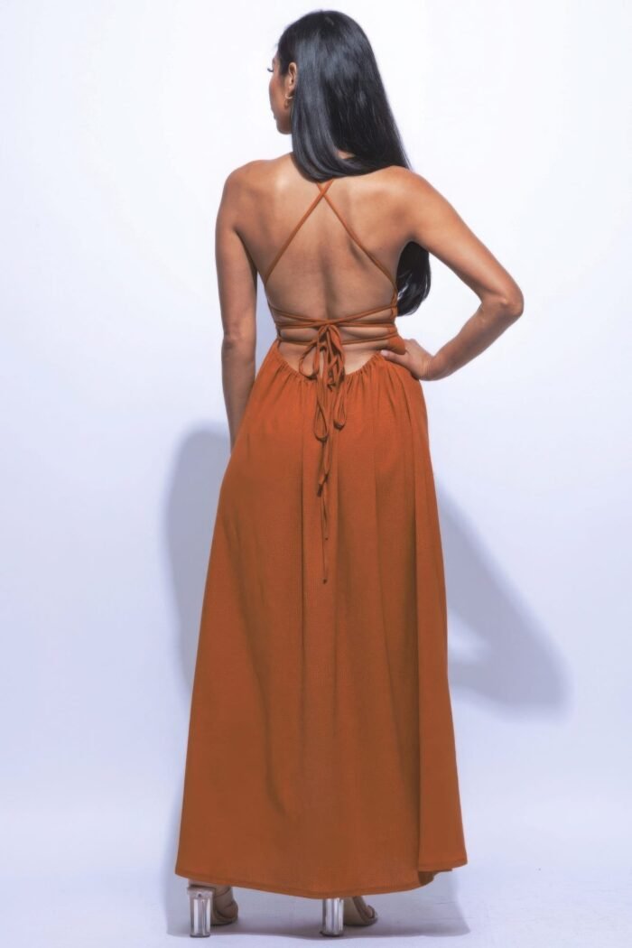 Side slit maxi dress