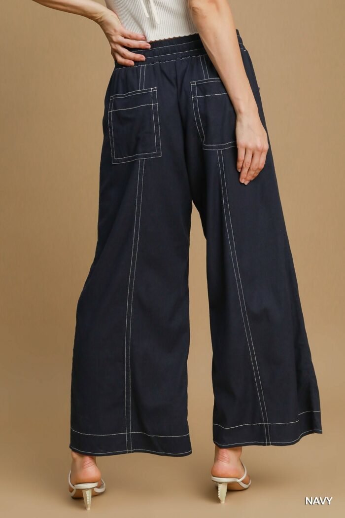 Wide leg pull on pants