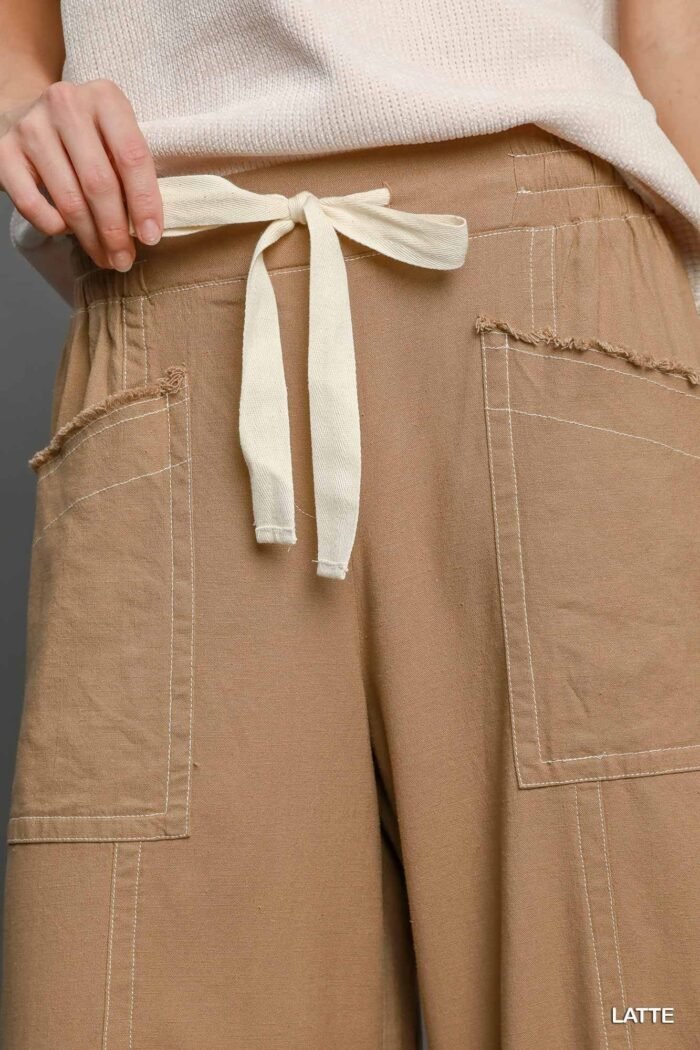 Wide leg pull on pants