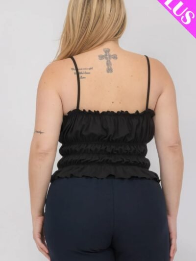 Plus Size Tiered Shirred Body Crop Top Plus Size Tiered Shirred Body Crop Top