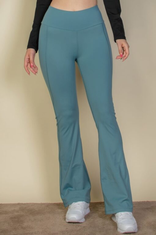 Wide waistband flare leg pants - Image 4