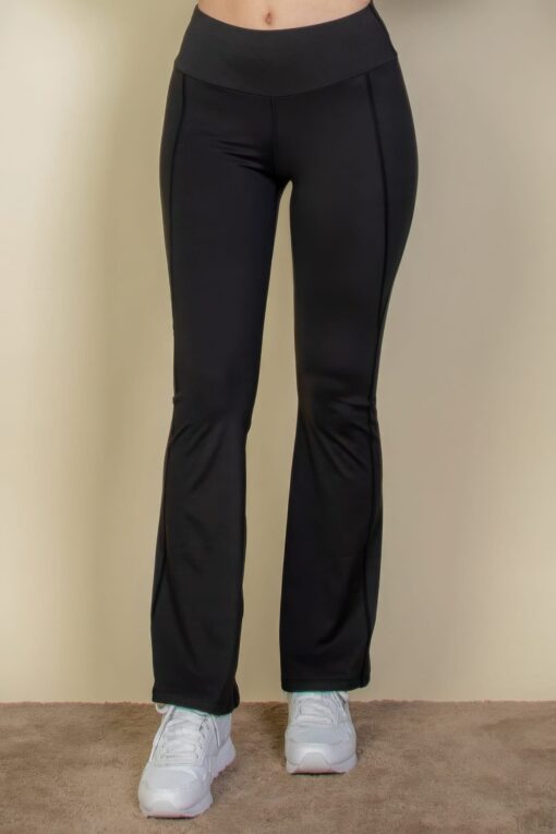Wide waistband flare leg pants - Image 3