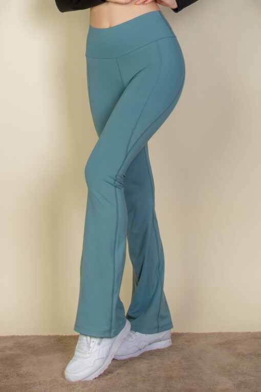 Wide waistband flare leg pants - Image 7