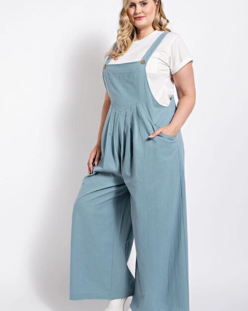 pintuck detail overall with side pockets