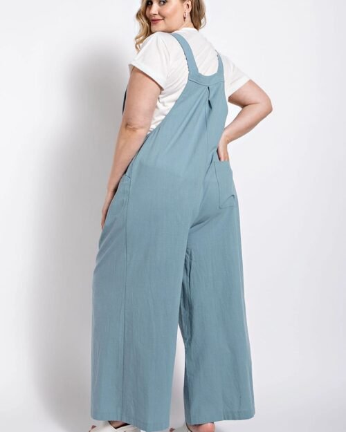 pintuck detail overall with side pockets