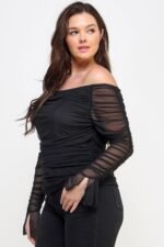 Ots Ruched Mesh Top - Image 5