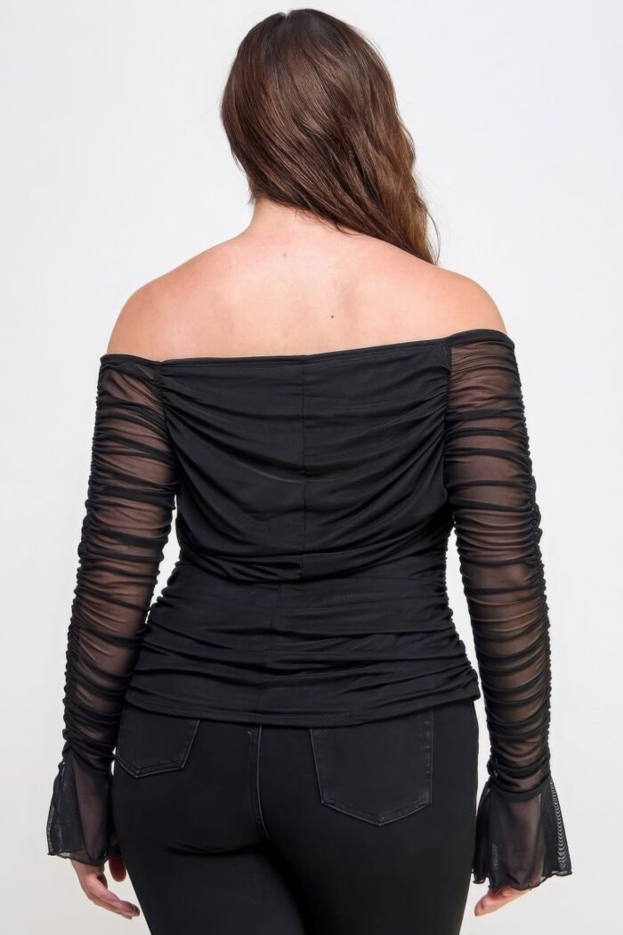 Ots ruched mesh top - image 6