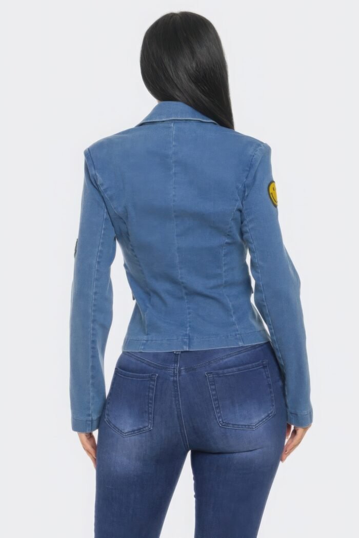 Patch it up denim blazer jacket