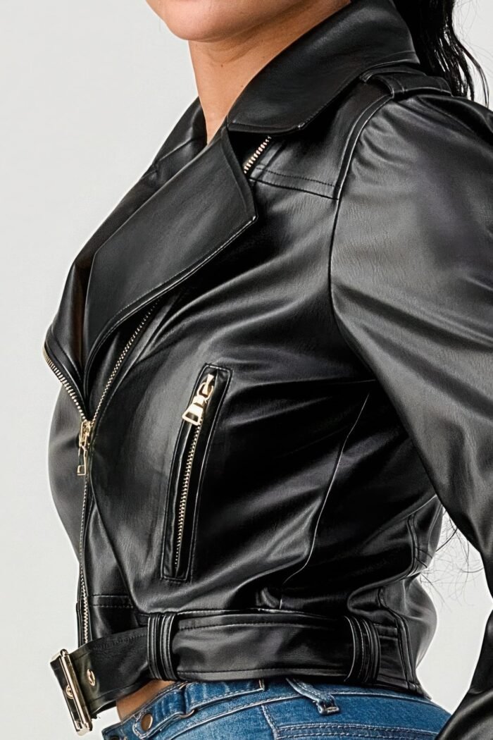 Pu leather jacket