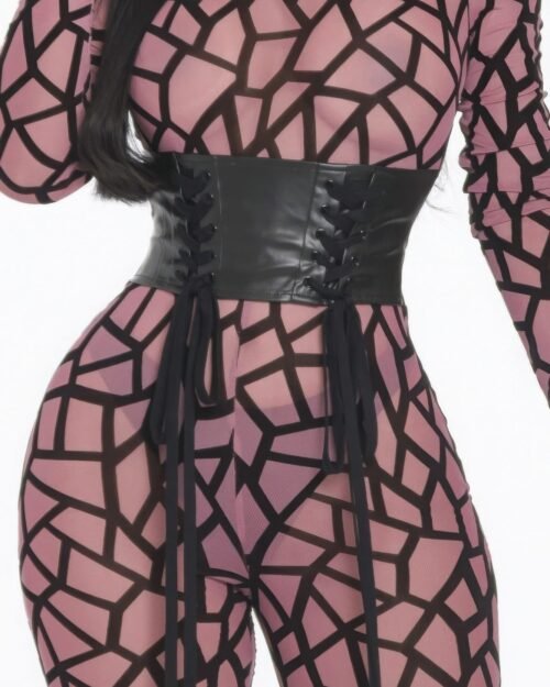 geometric printed jersey jumpsuit