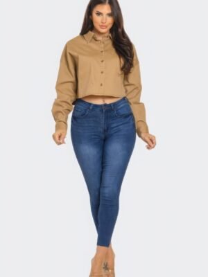 Bling Denim Button Down Shirt Bling Denim Button Down Shirt