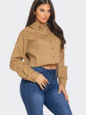 Bling Denim Button Down Shirt Bling Denim Button Down Shirt