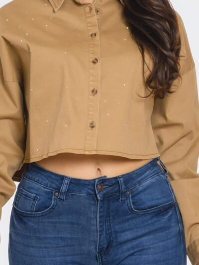 Bling Denim Button Down Shirt Bling Denim Button Down Shirt