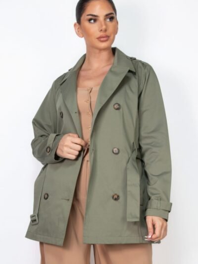 Belted Coat double-breasted closure