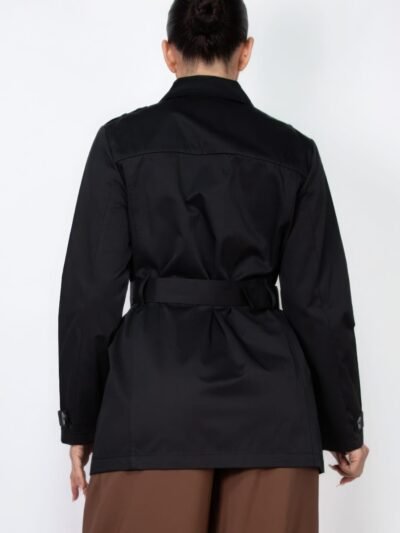 Double-breasted Notch Belted Coat