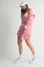 Sweater 3-Piece Set for Women in Tangerine - Comfortable Cotton Blend, USA Made, Relaxed Fit