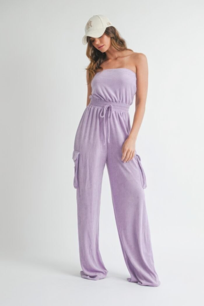 Tube top jumpsuit romper