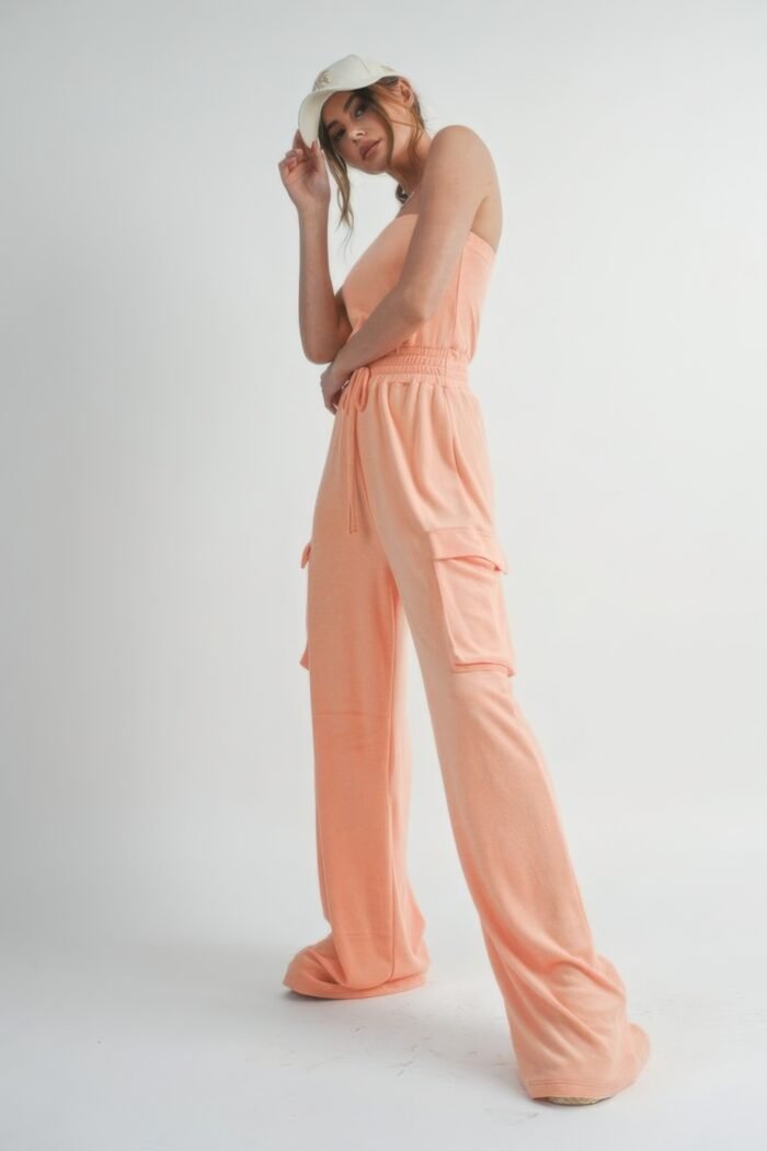 Tube top jumpsuit romper