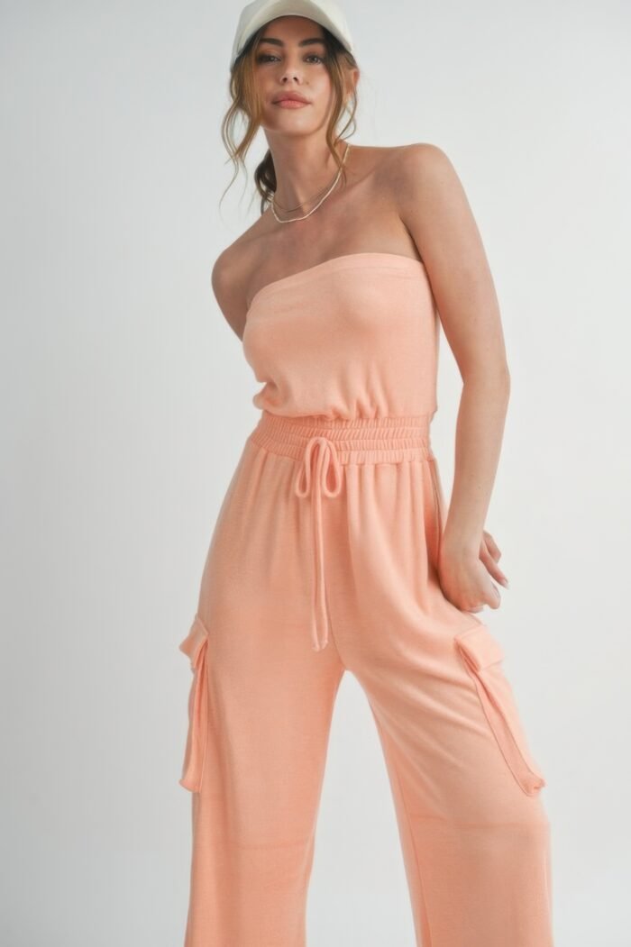 Tube top jumpsuit romper