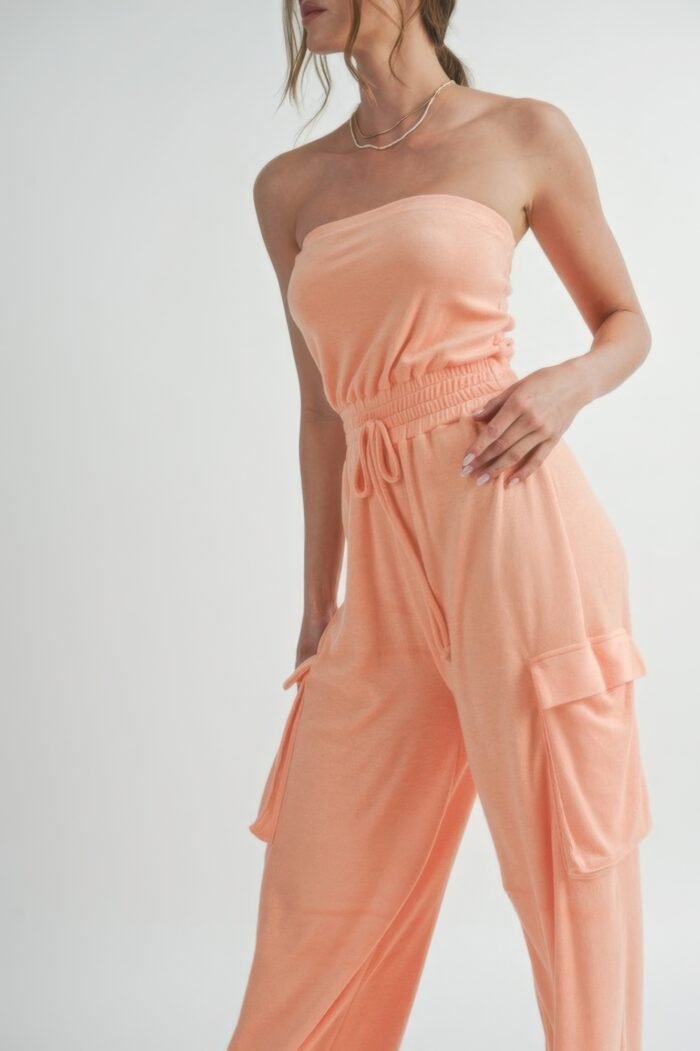 Tube top jumpsuit romper