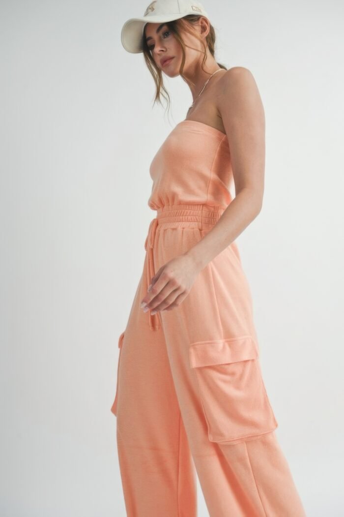 Tube top jumpsuit romper
