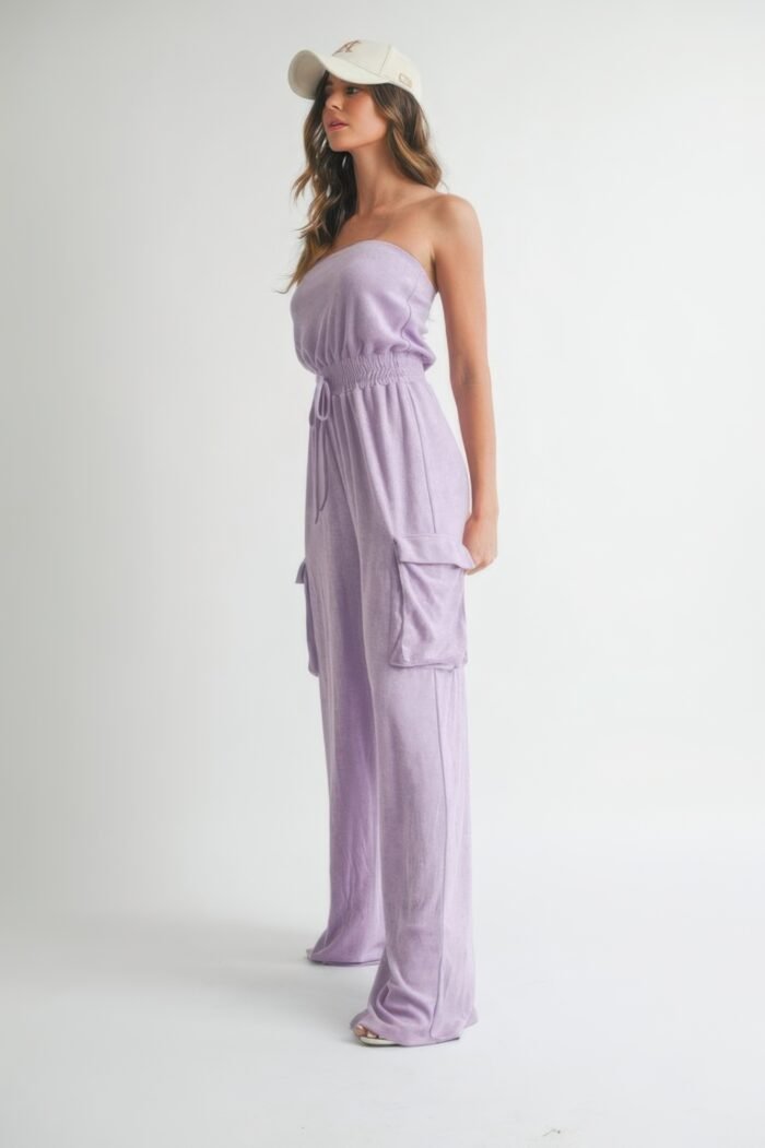 Tube top jumpsuit romper