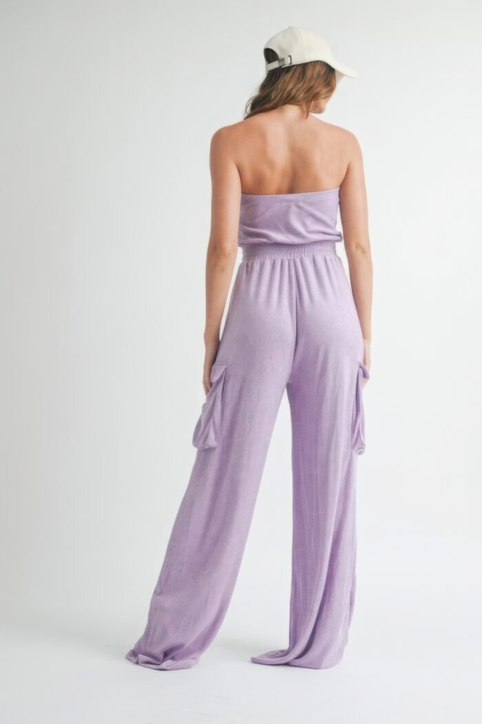 Tube top jumpsuit romper