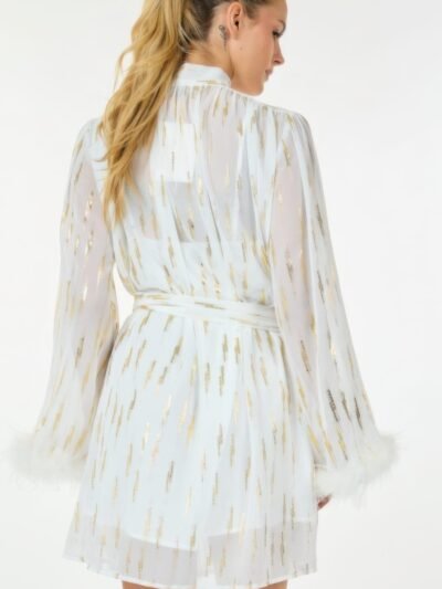 Metallic Print Short Dress Metallic Print Short Dress