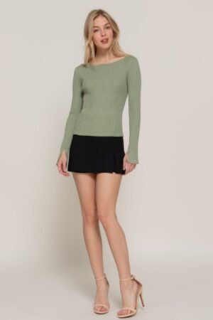 Long Sleeve Boat Neck Sweater Long Sleeve Boat Neck Sweater
