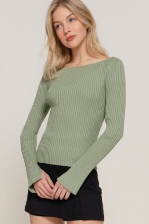Long Sleeve Boat Neck Sweater Long Sleeve Boat Neck Sweater