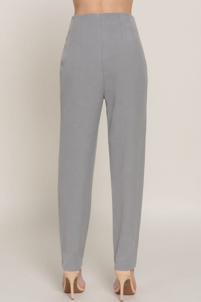 High waist pintuck detail long pants