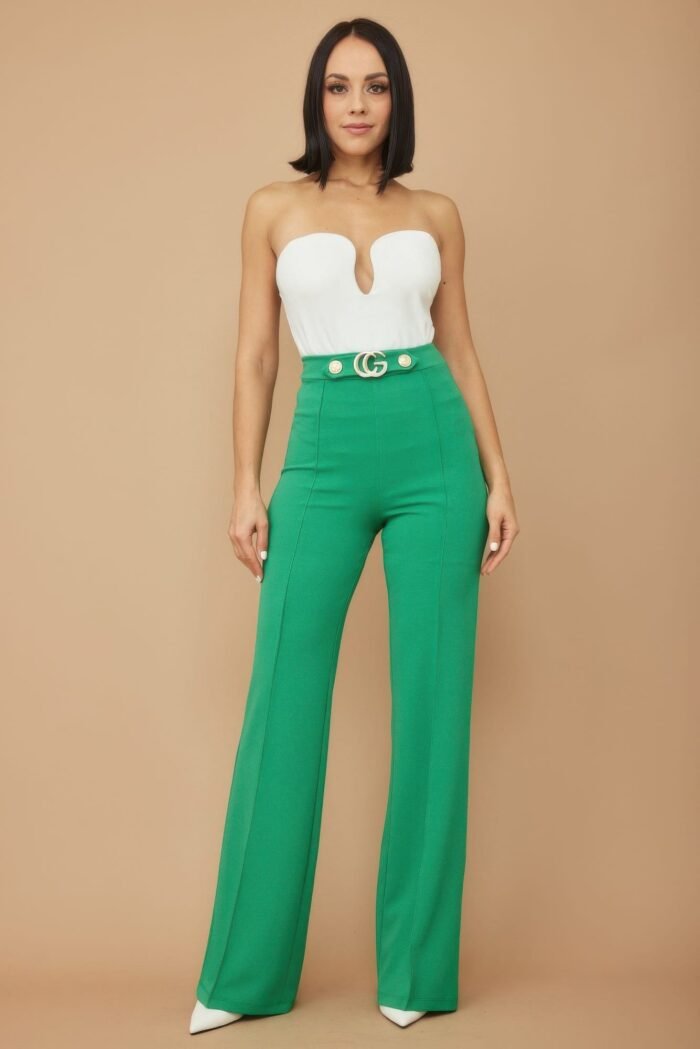 Cg buckle and button detail pants - image 3