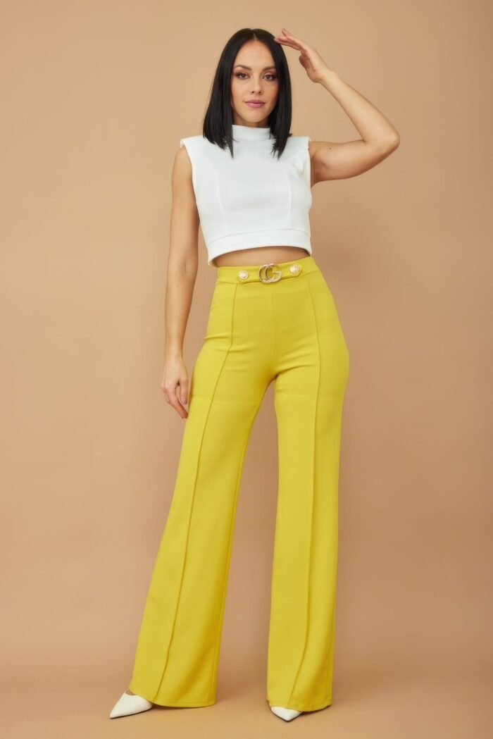 Cg buckle and button detail pants - image 1