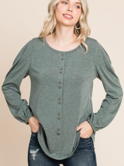Solid Tr Spandex Long Sleeve Top Solid Tr Spandex Long Sleeve Top
