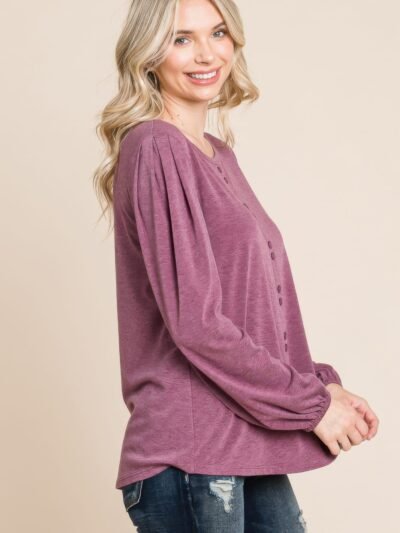 Solid Tr Spandex Long Sleeve Top Solid Tr Spandex Long Sleeve Top