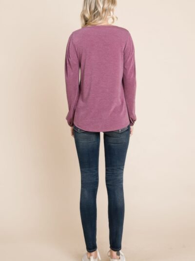 Solid Tr Spandex Long Sleeve Top Solid Tr Spandex Long Sleeve Top