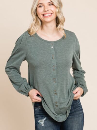 Solid Tr Spandex Long Sleeve Top Solid Tr Spandex Long Sleeve Top